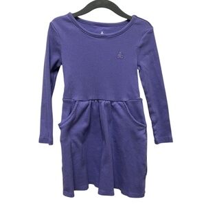 GAP Purple Ribbed Dress with Pockets Girls Size 4T EUC